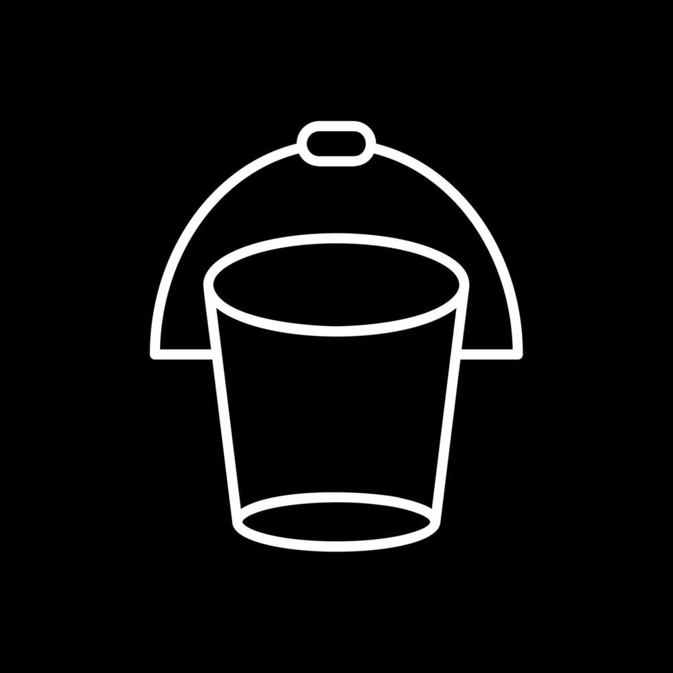 Bucket Line Inverted Icon Design vector