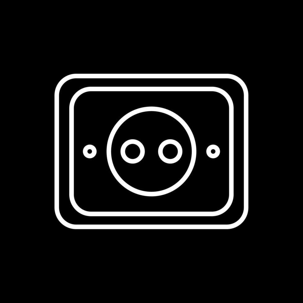 Socket Line Inverted Icon Design vector