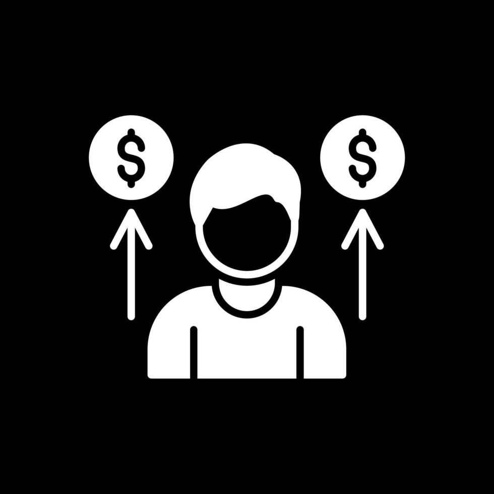 Business Man Glyph Inverted Icon Design vector