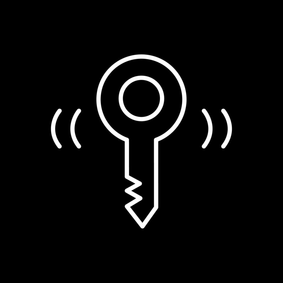 Key Line Inverted Icon Design vector