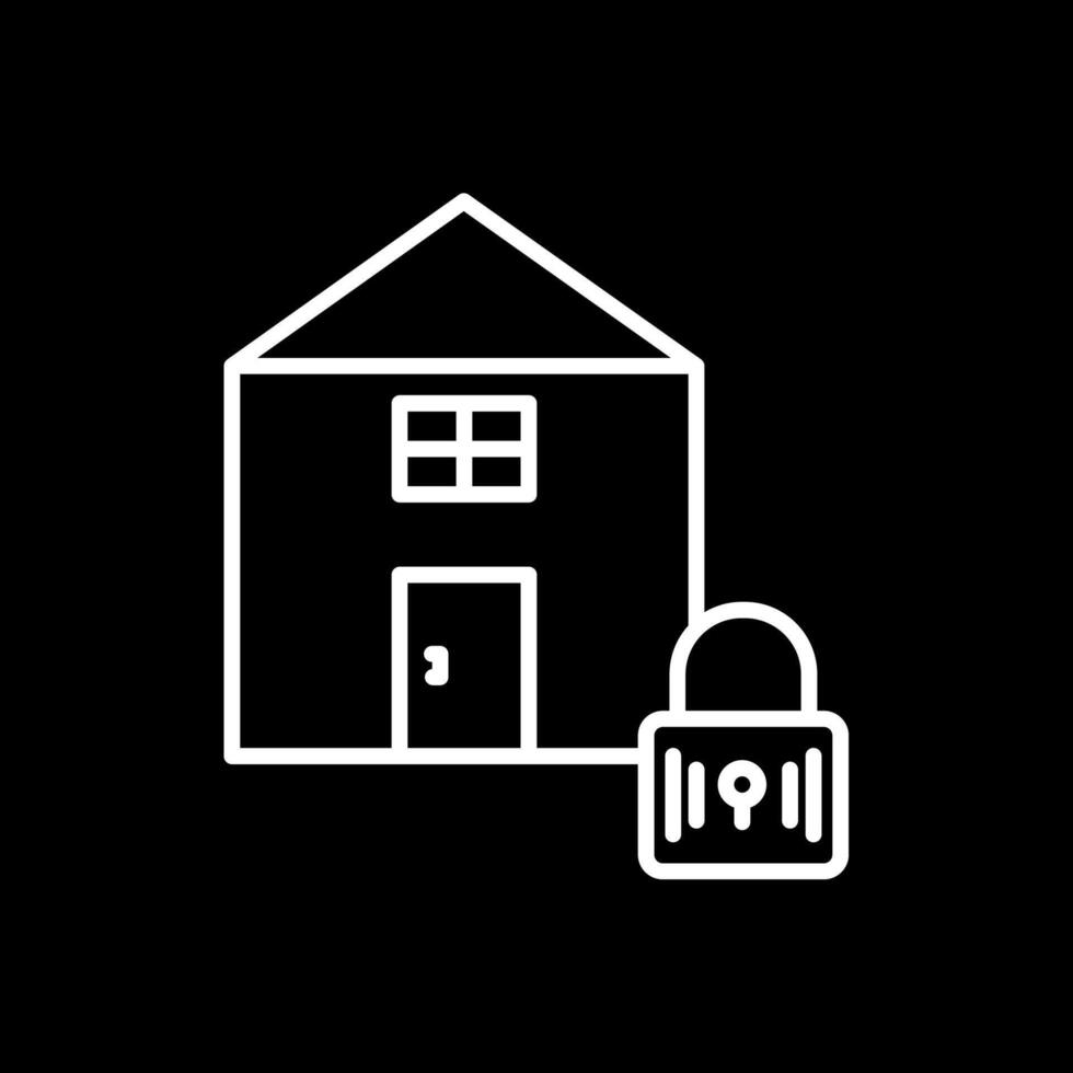 Home Line Inverted Icon Design vector