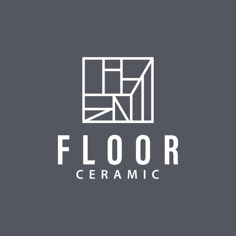 Floor Design Logo, Home Decoration Ceramic Tile Illustration vector