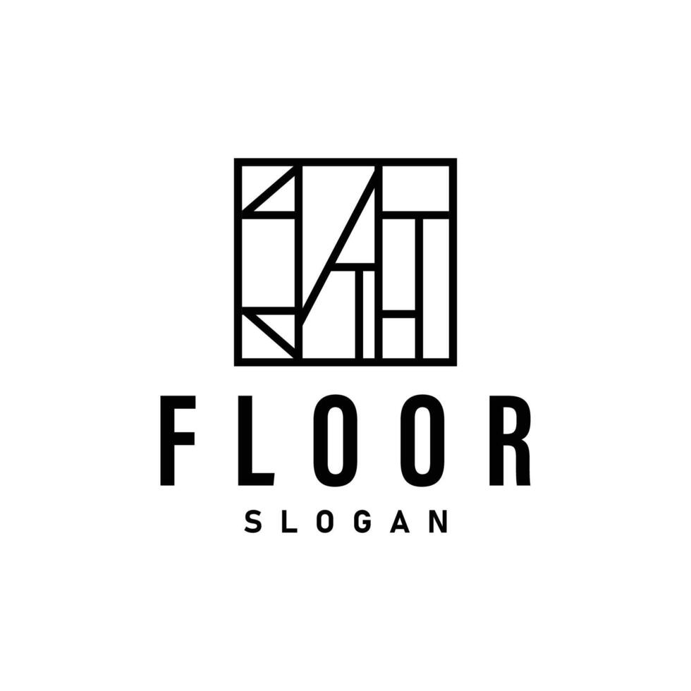 Floor Design Logo, Home Decoration Ceramic Tile Illustration vector