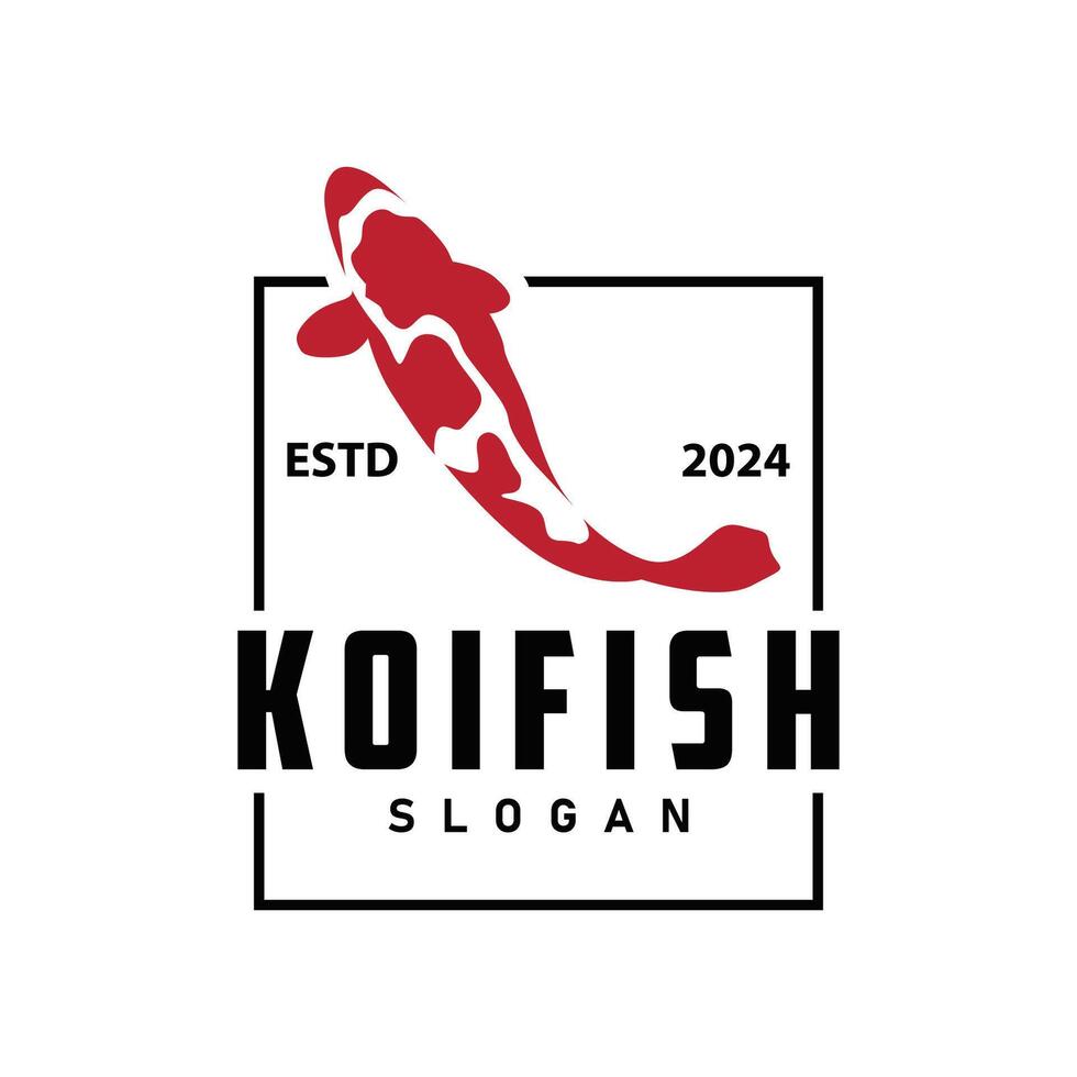 Koi Fish Logo Simple Design Illustration vector