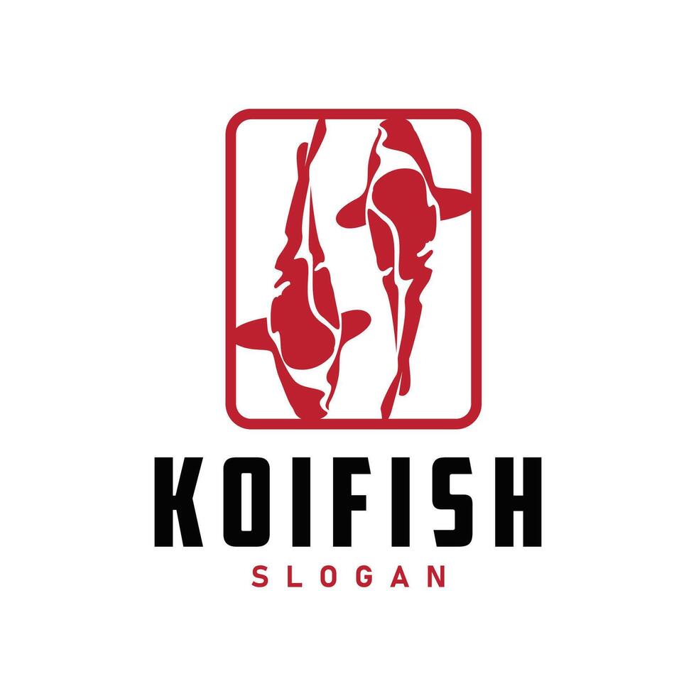 Koi Fish Logo Simple Design Illustration vector