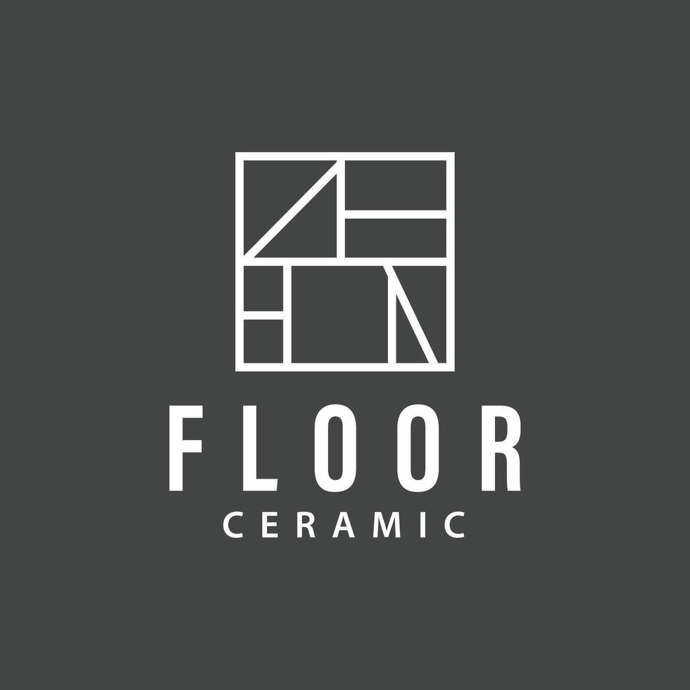 Floor Design Logo, Home Decoration Ceramic Tile Illustration vector