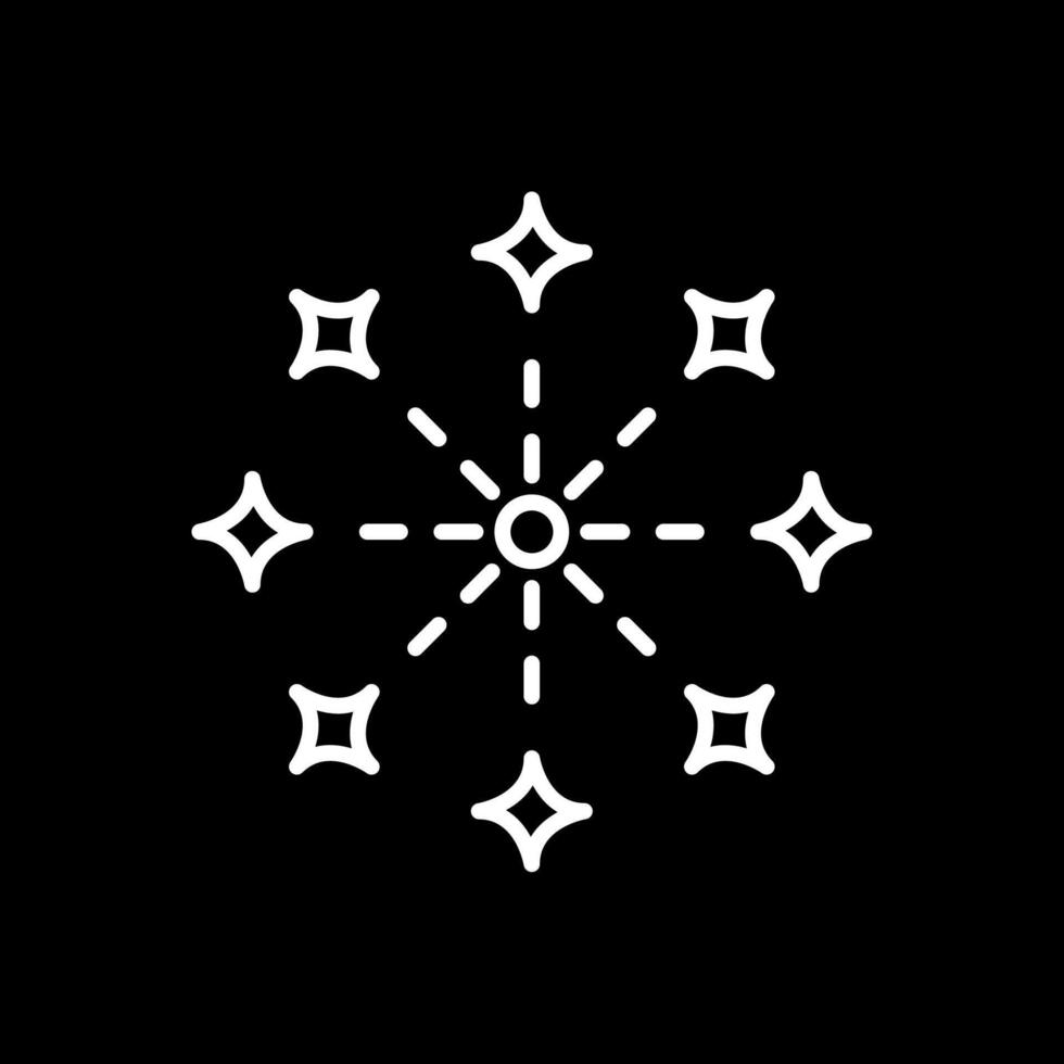 Firework Line Inverted Icon Design vector