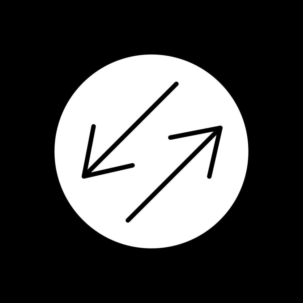 Swap Glyph Inverted Icon Design vector
