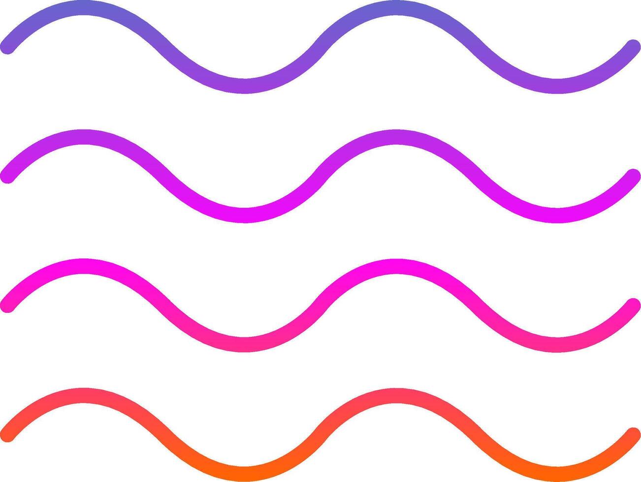 Waves Line Gradient Icon Design vector
