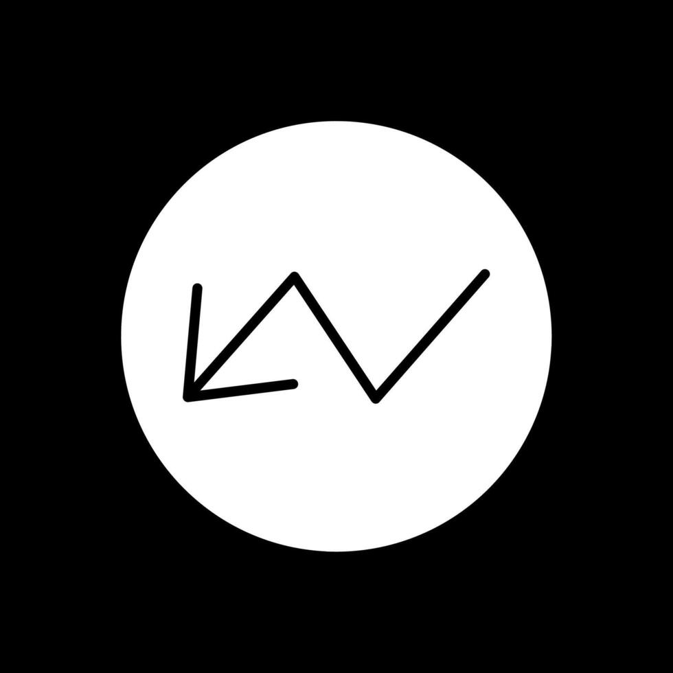 Trend Glyph Inverted Icon Design vector