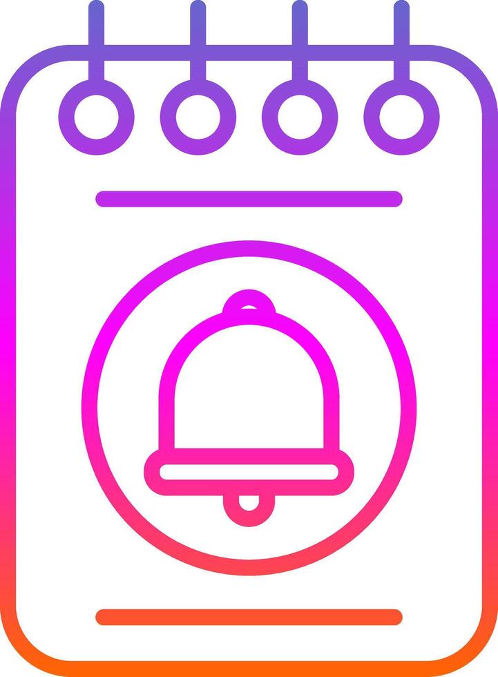 Notepad Line Gradient Icon Design vector