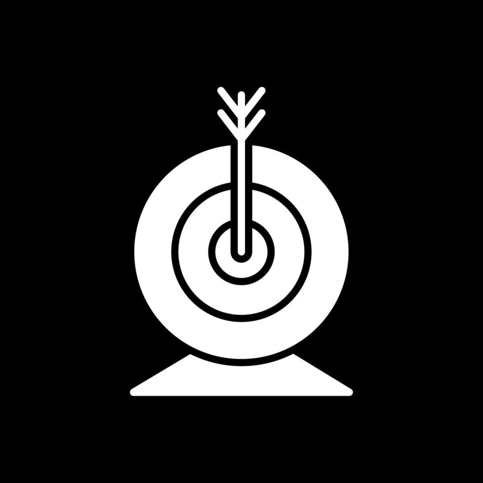 Targeting Glyph Inverted Icon Design vector