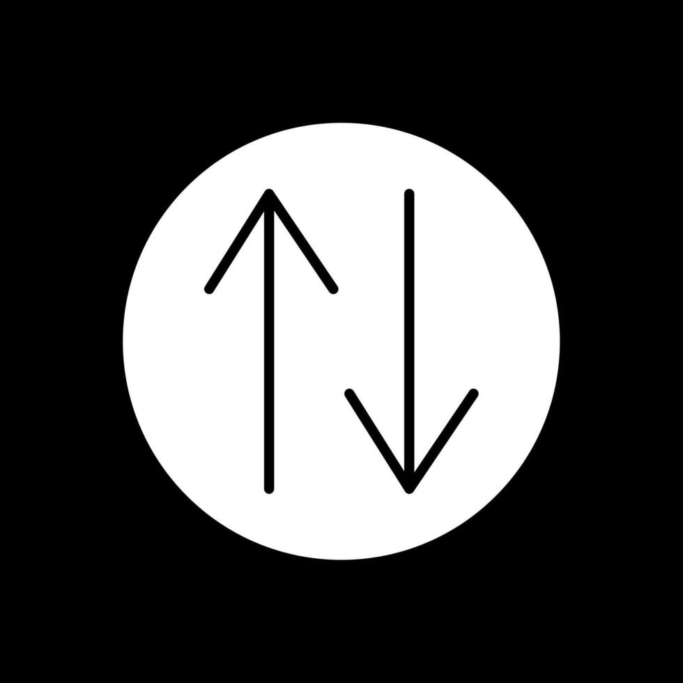 Swap Glyph Inverted Icon Design vector