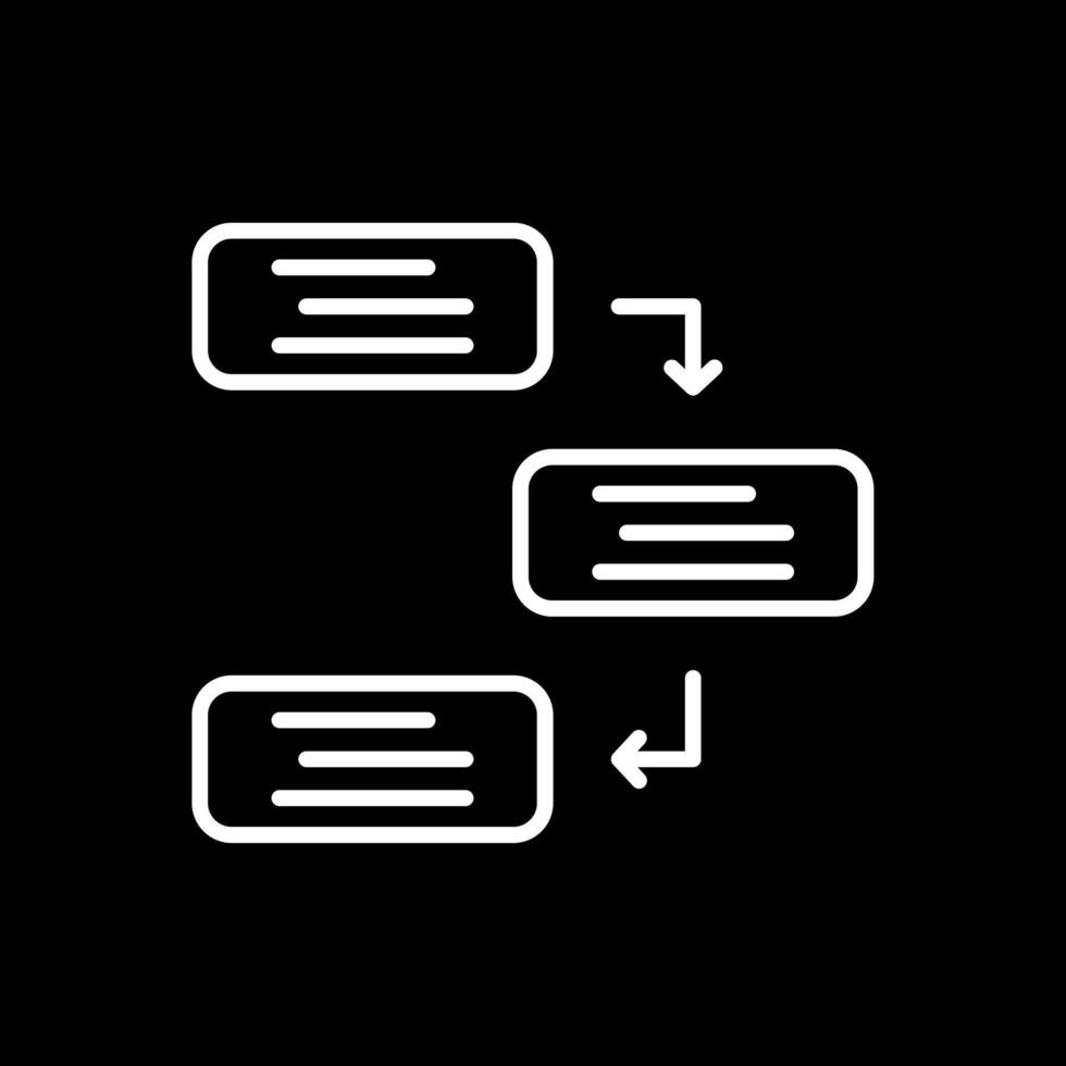 Dependencies Line Inverted Icon Design vector