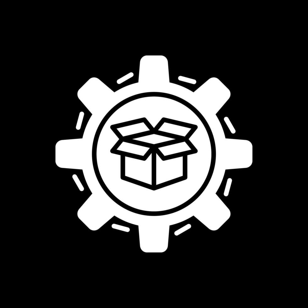 Product Management Glyph Inverted Icon Design vector