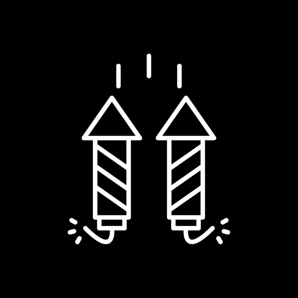 Firework Line Inverted Icon Design vector