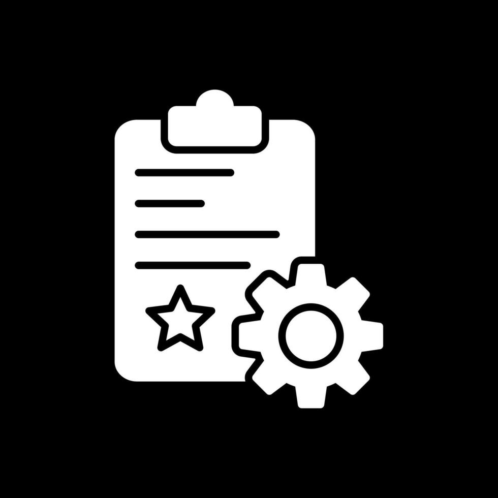 Quality Control Glyph Inverted Icon Design vector