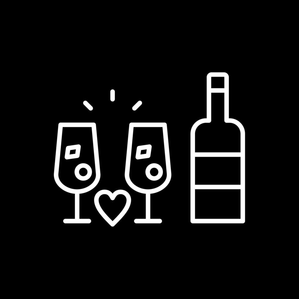 Drink Line Inverted Icon Design vector