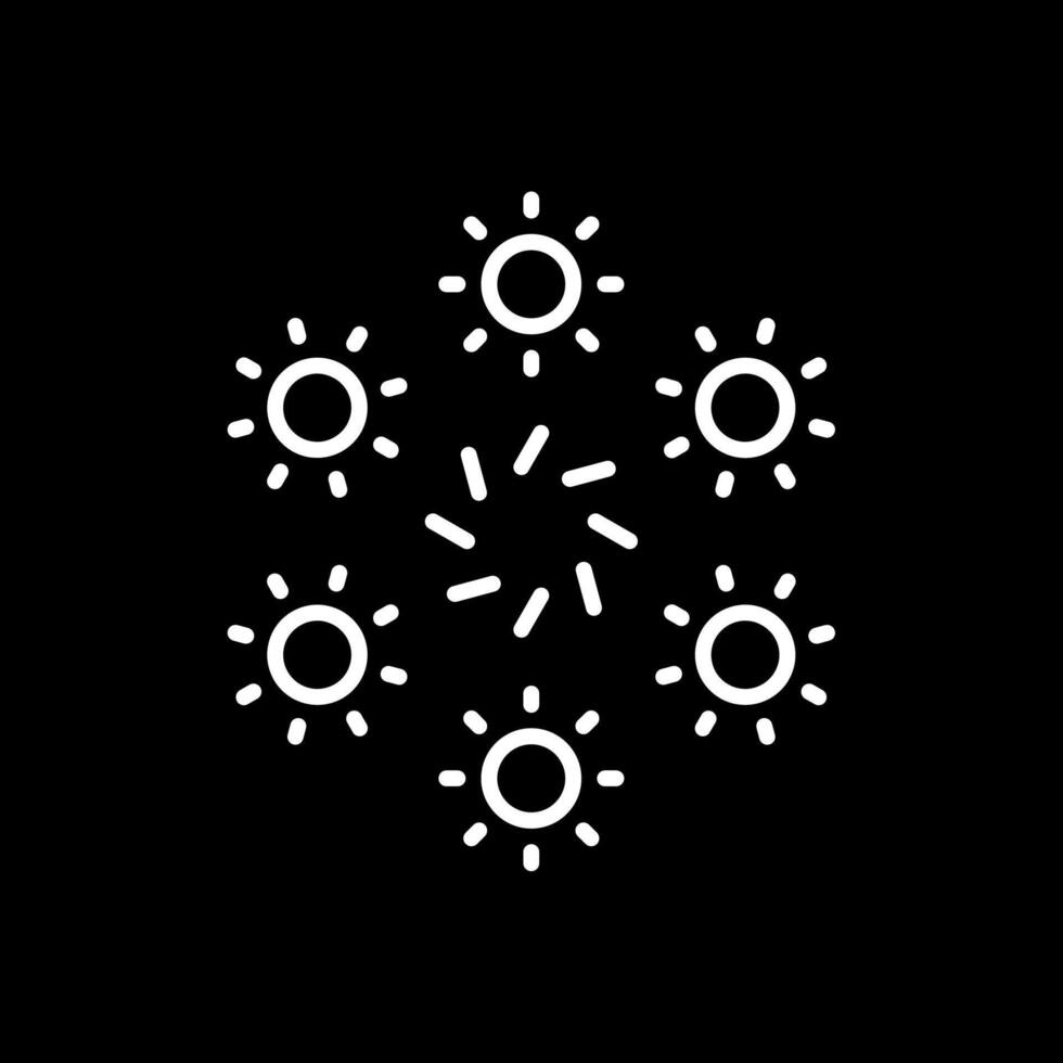 Firework Line Inverted Icon Design vector