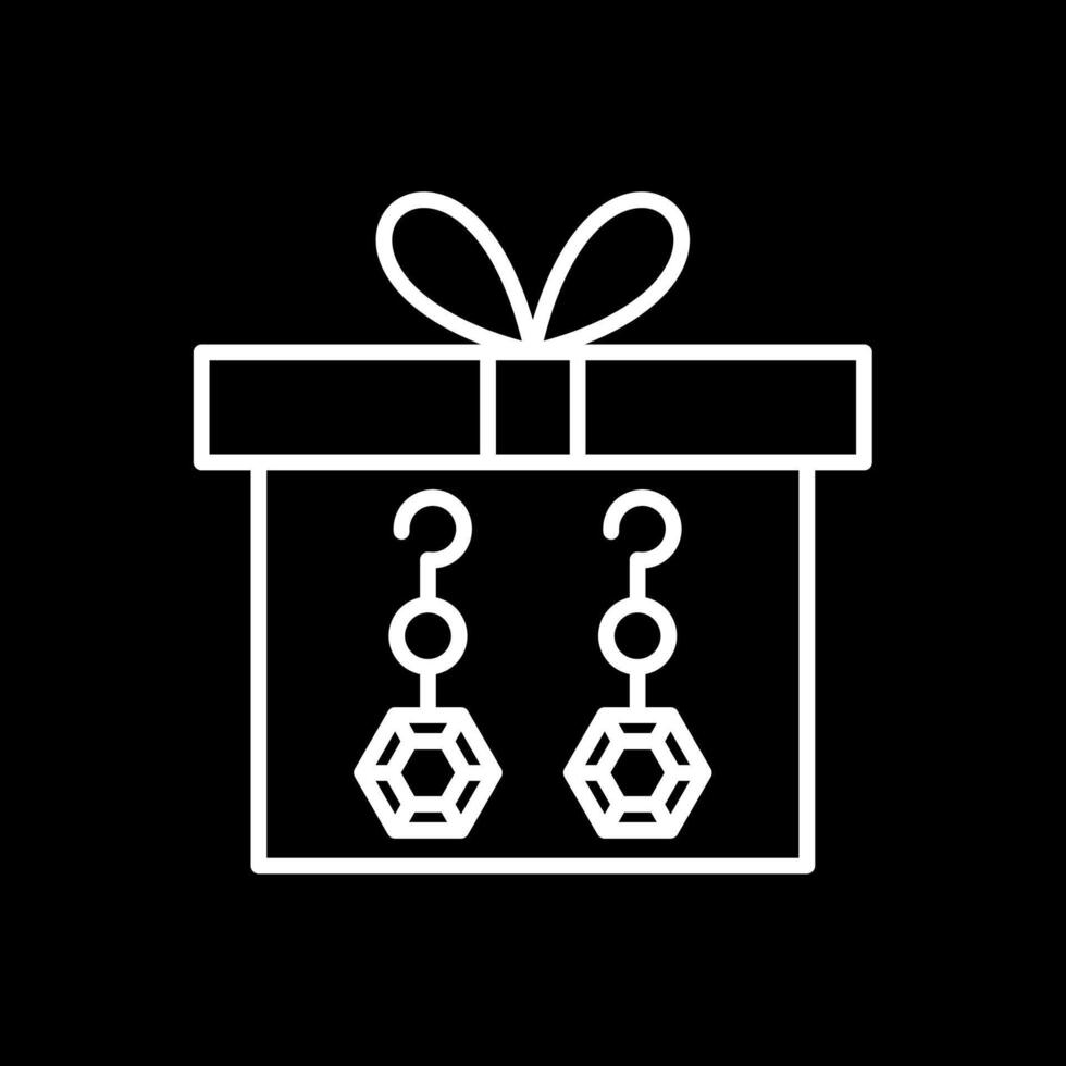 Gift box Line Inverted Icon Design vector