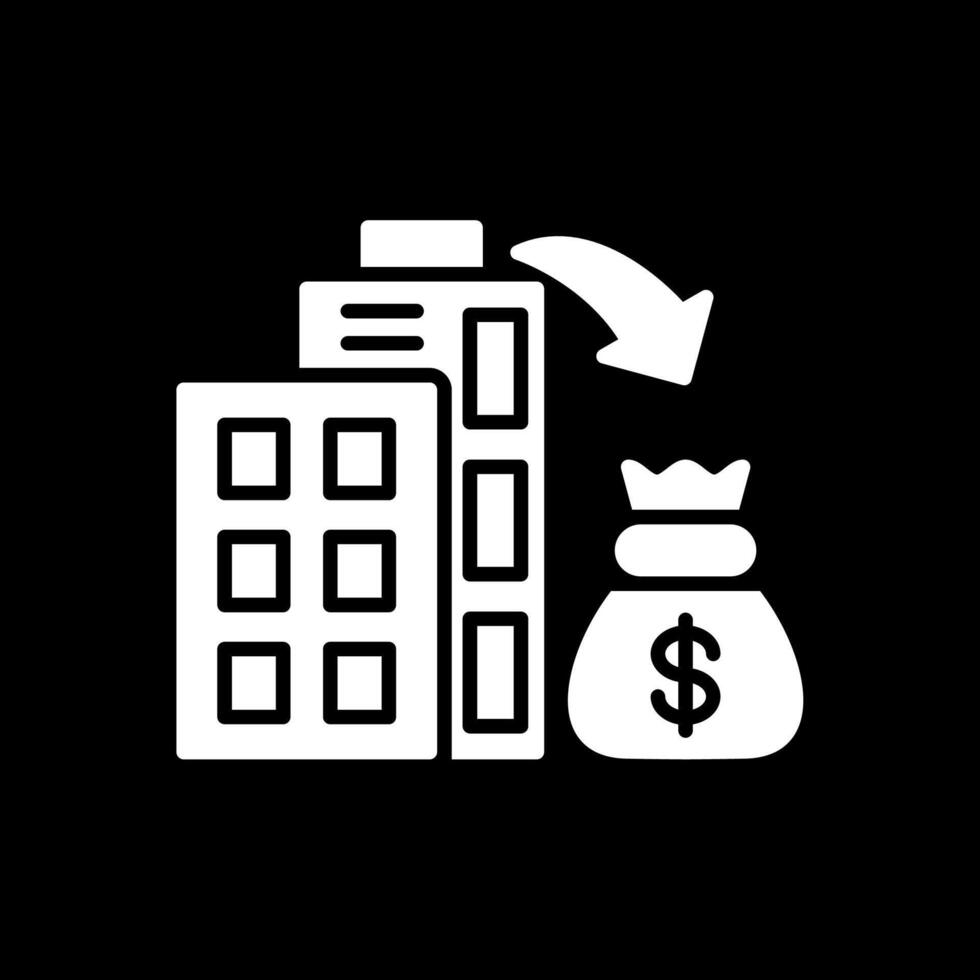 Market Investment Glyph Inverted Icon Design vector