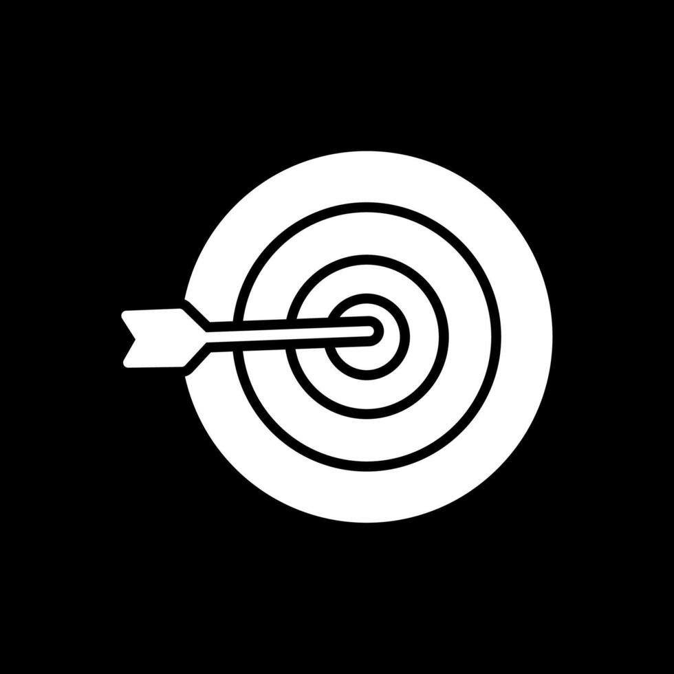 Targeting Glyph Inverted Icon Design vector