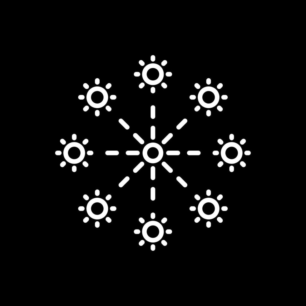 Firework Line Inverted Icon Design vector