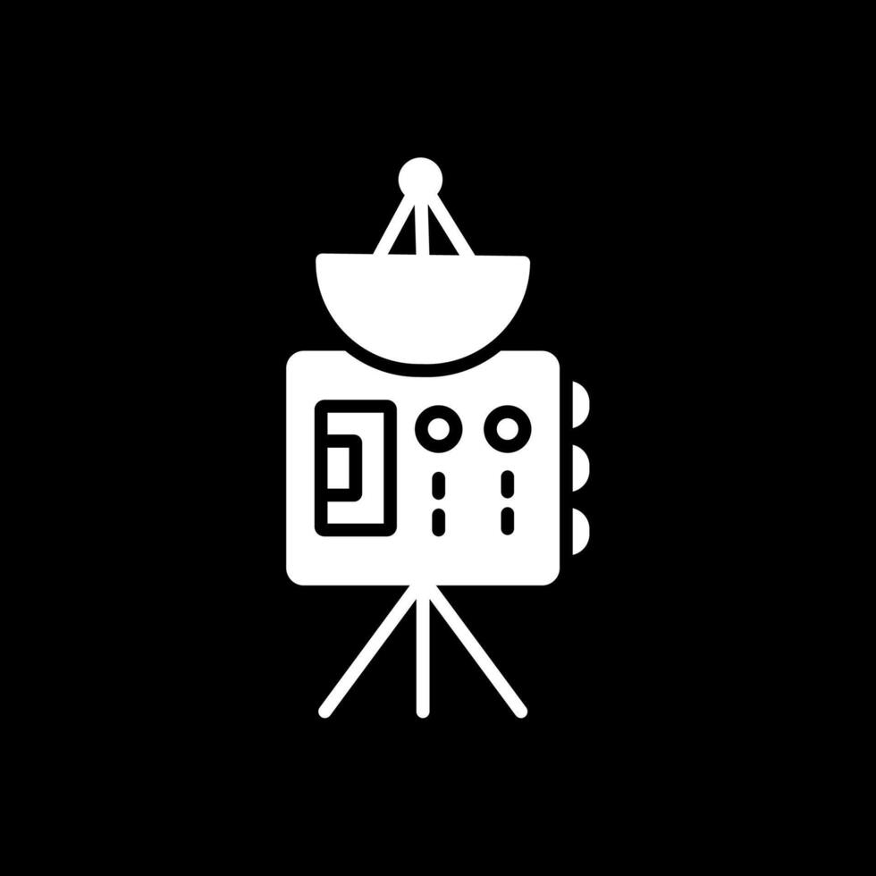 Probe Glyph Inverted Icon Design vector