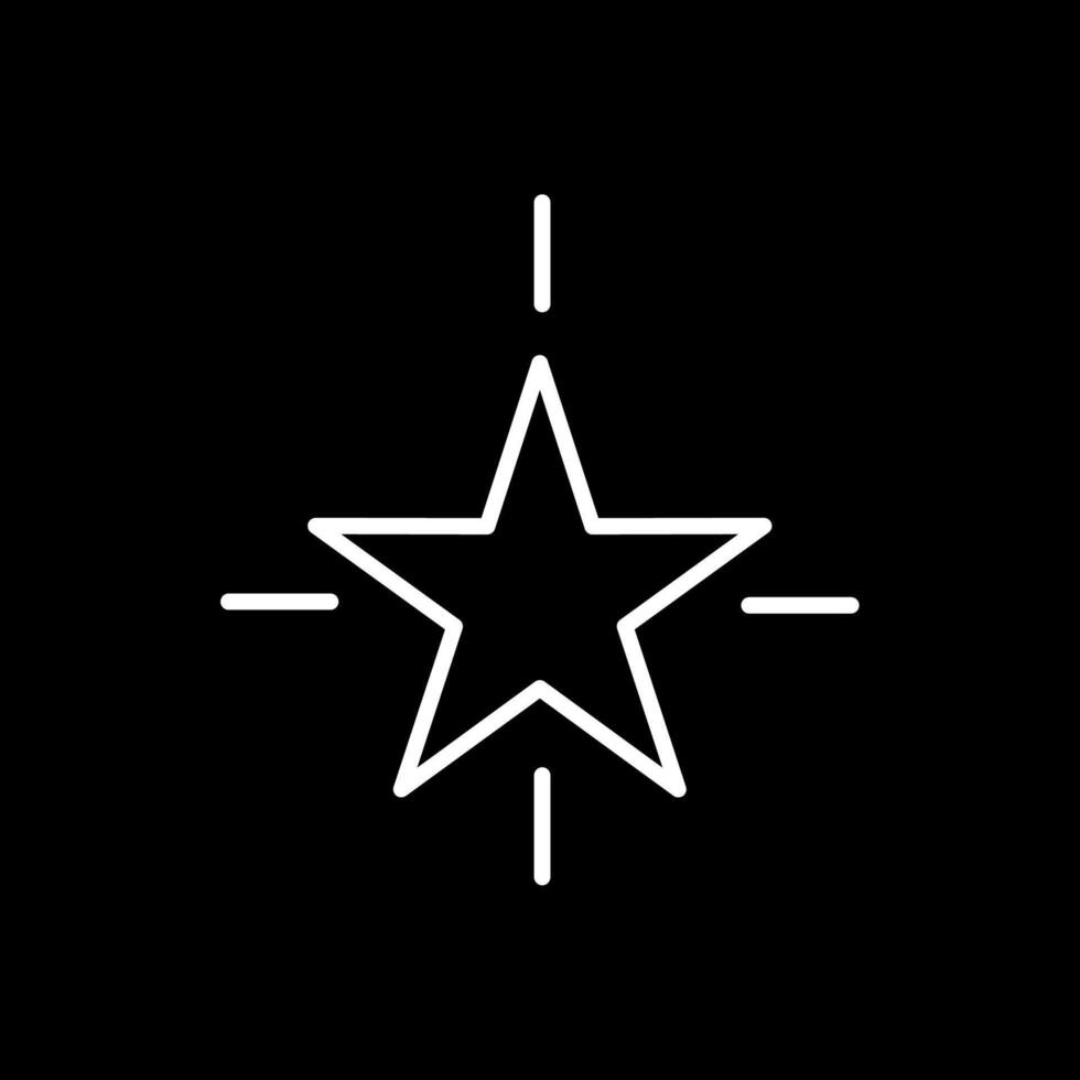 Star Line Inverted Icon Design vector