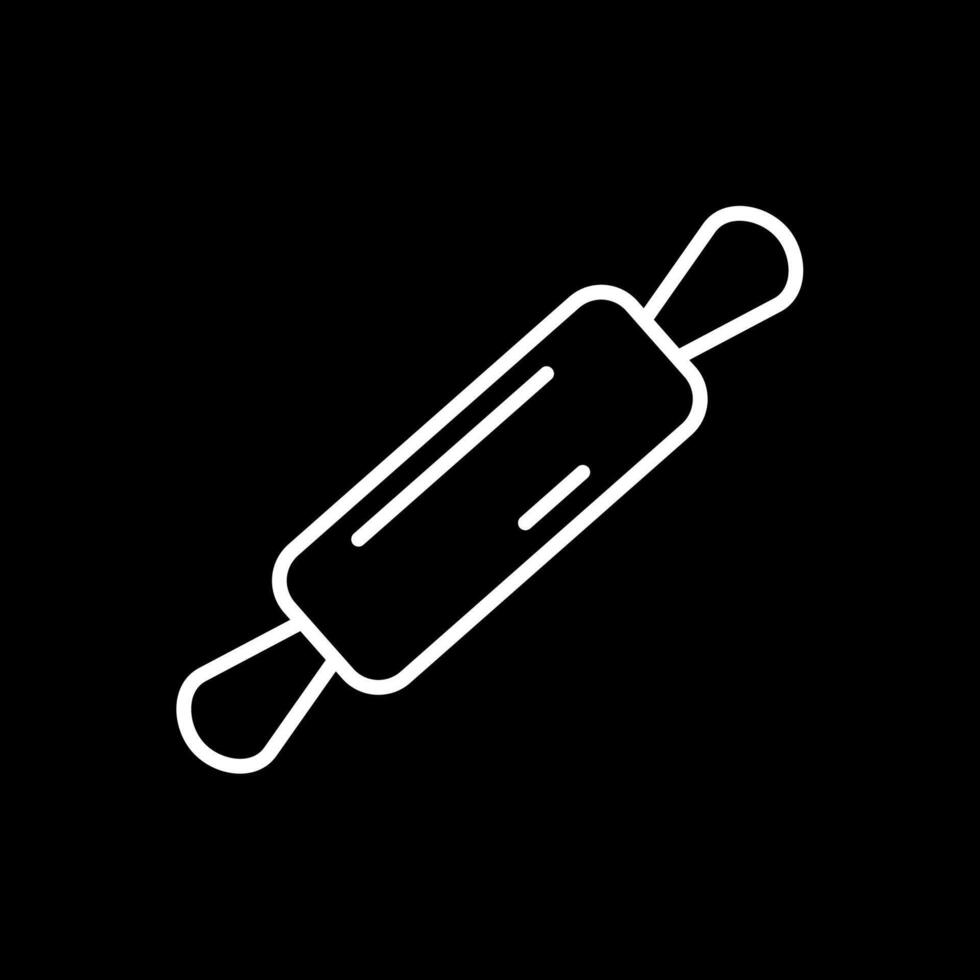 Rolling Pin Line Inverted Icon Design vector