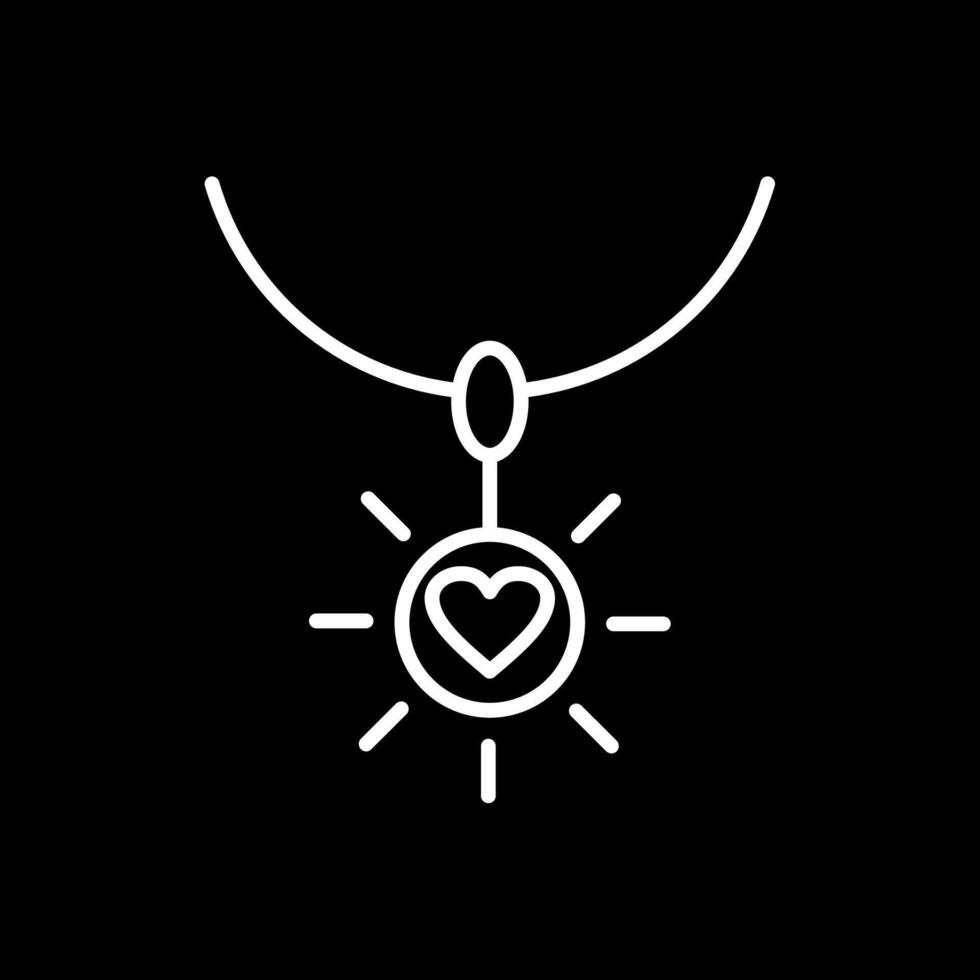 NECLACE Line Inverted Icon Design vector