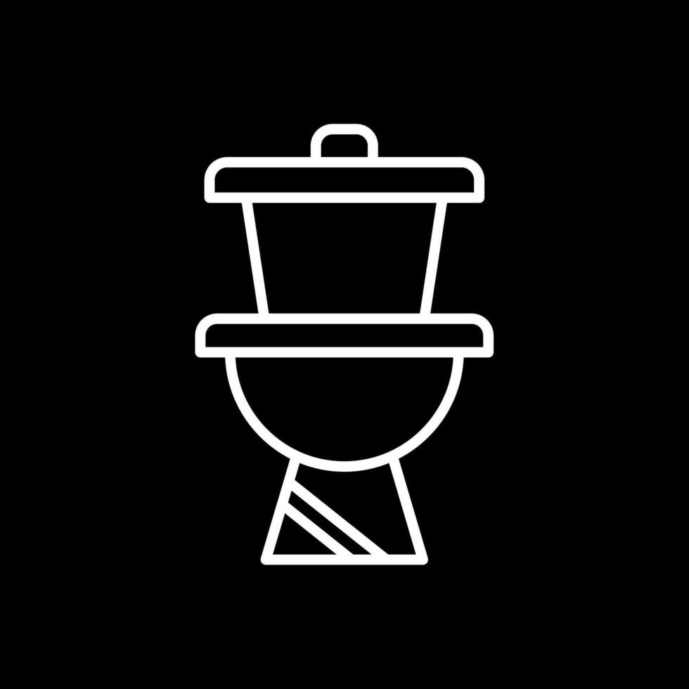Wc Line Inverted Icon Design vector