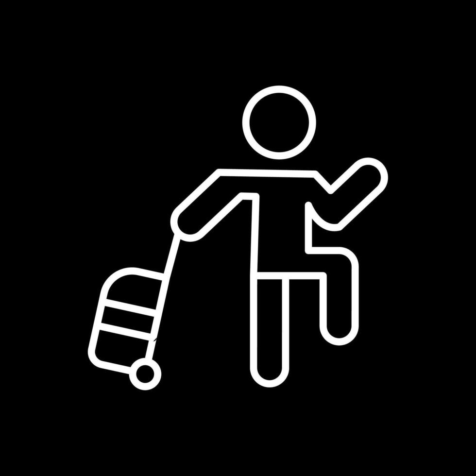 Passenger Line Inverted Icon Design vector