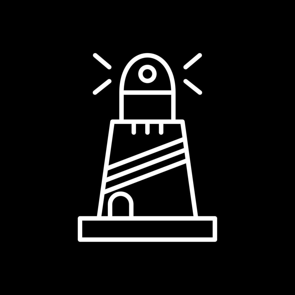 faro línea invertido icono diseño vector