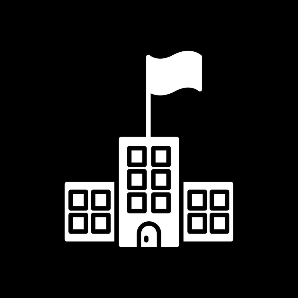 Building Glyph Inverted Icon Design vector