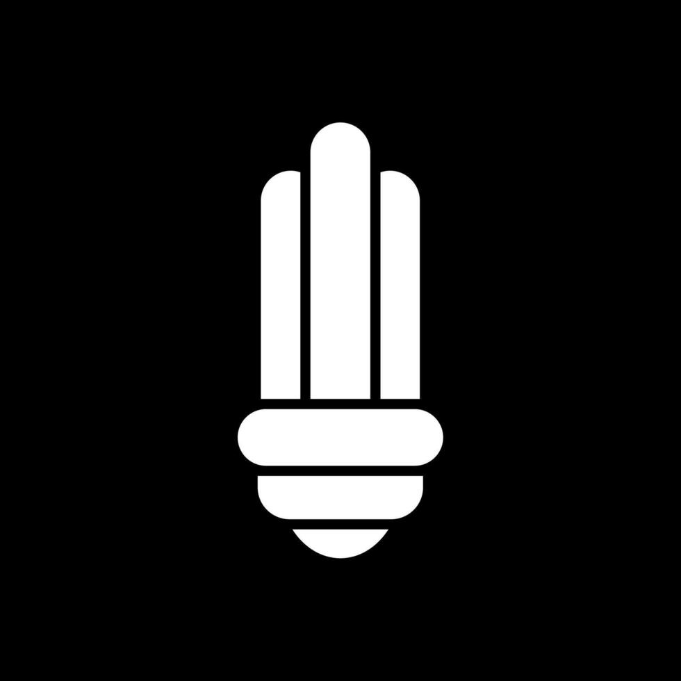 Bulb Glyph Inverted Icon Design vector