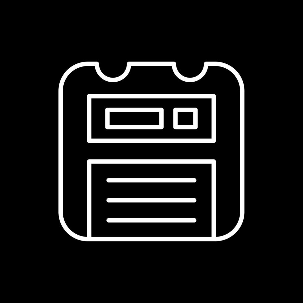 Floppy Disk Line Inverted Icon Design vector