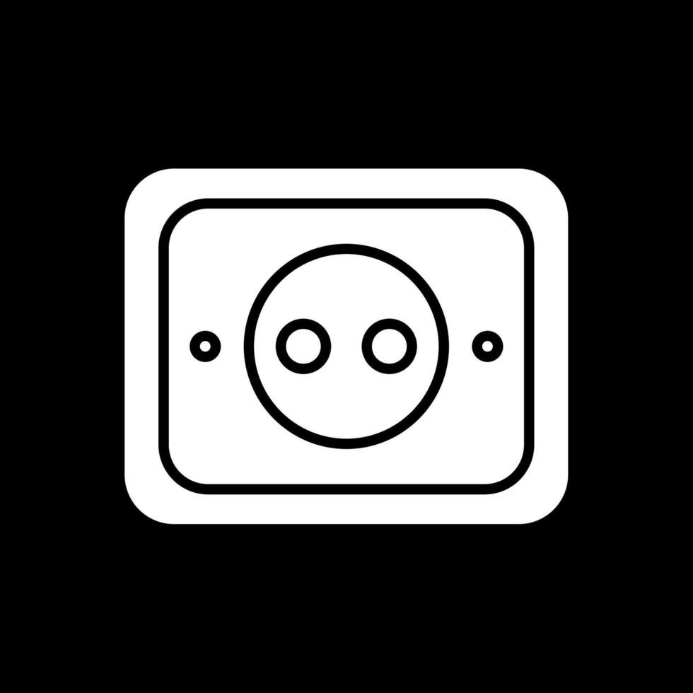 Socket Glyph Inverted Icon Design vector