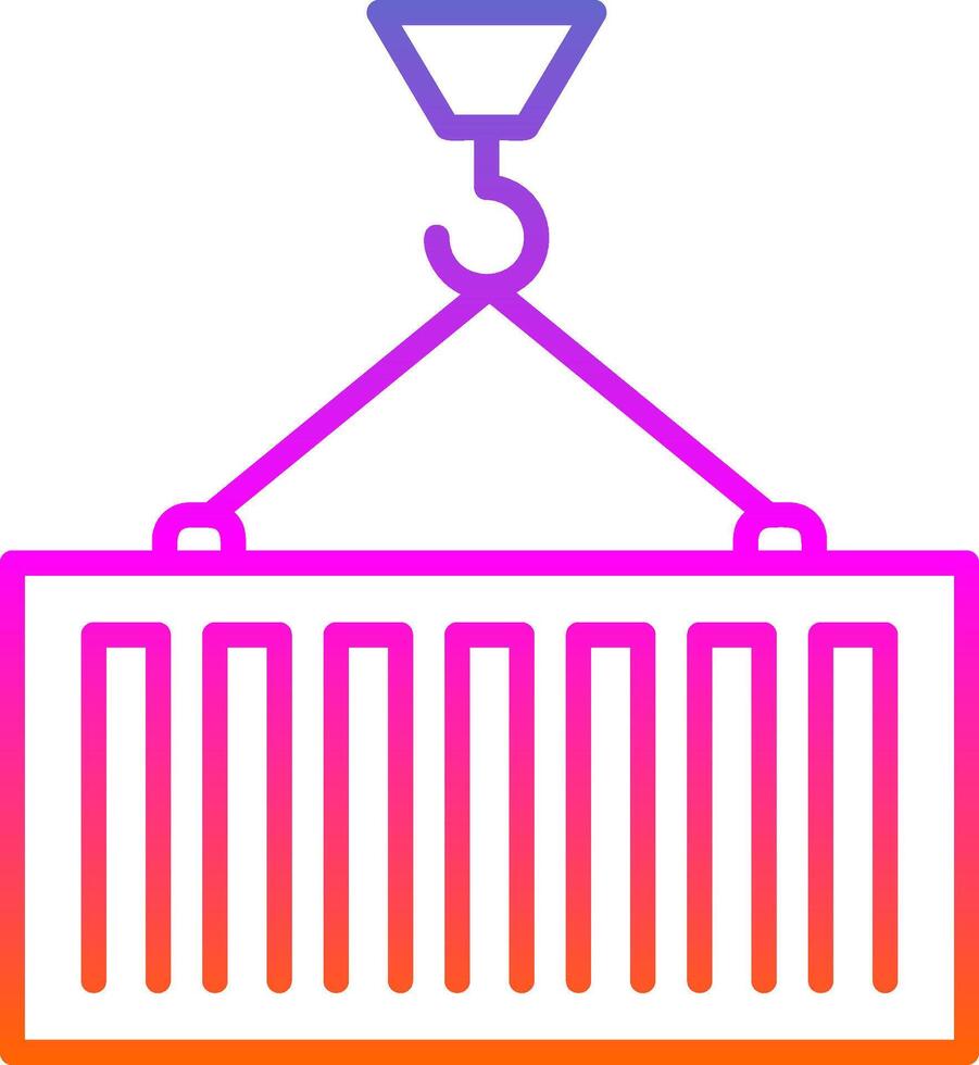 Container Loading Line Gradient Icon Design vector