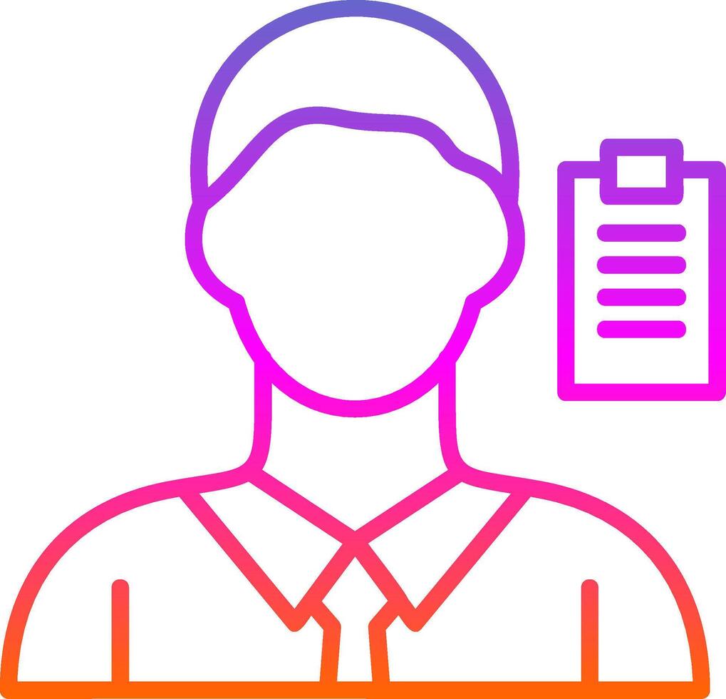 Manager Line Gradient Icon Design vector