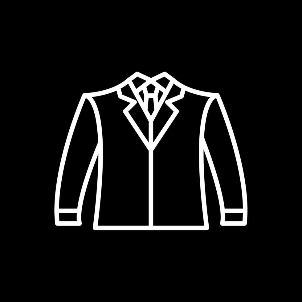 traje línea invertido icono diseño vector