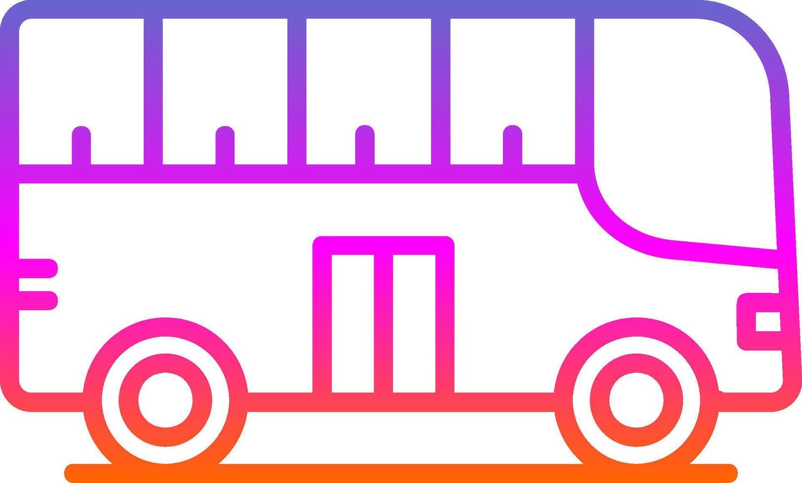 City Bus Line Gradient Icon Design vector