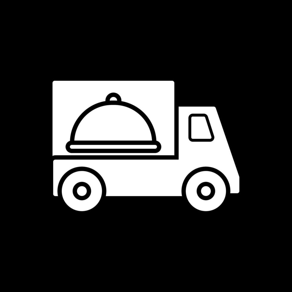 Food Delivery Glyph Inverted Icon Design vector