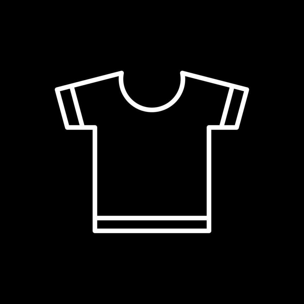 T Shirt Line Inverted Icon Design vector