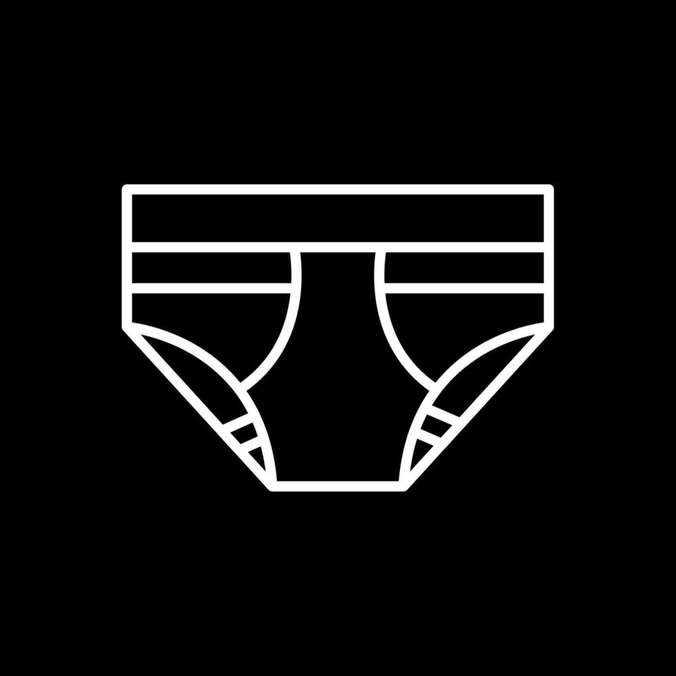 Underwear Line Inverted Icon Design vector