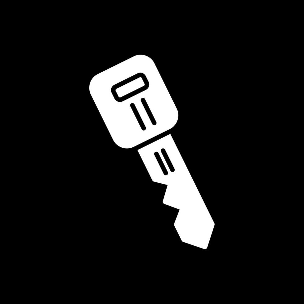Car Key Glyph Inverted Icon Design vector