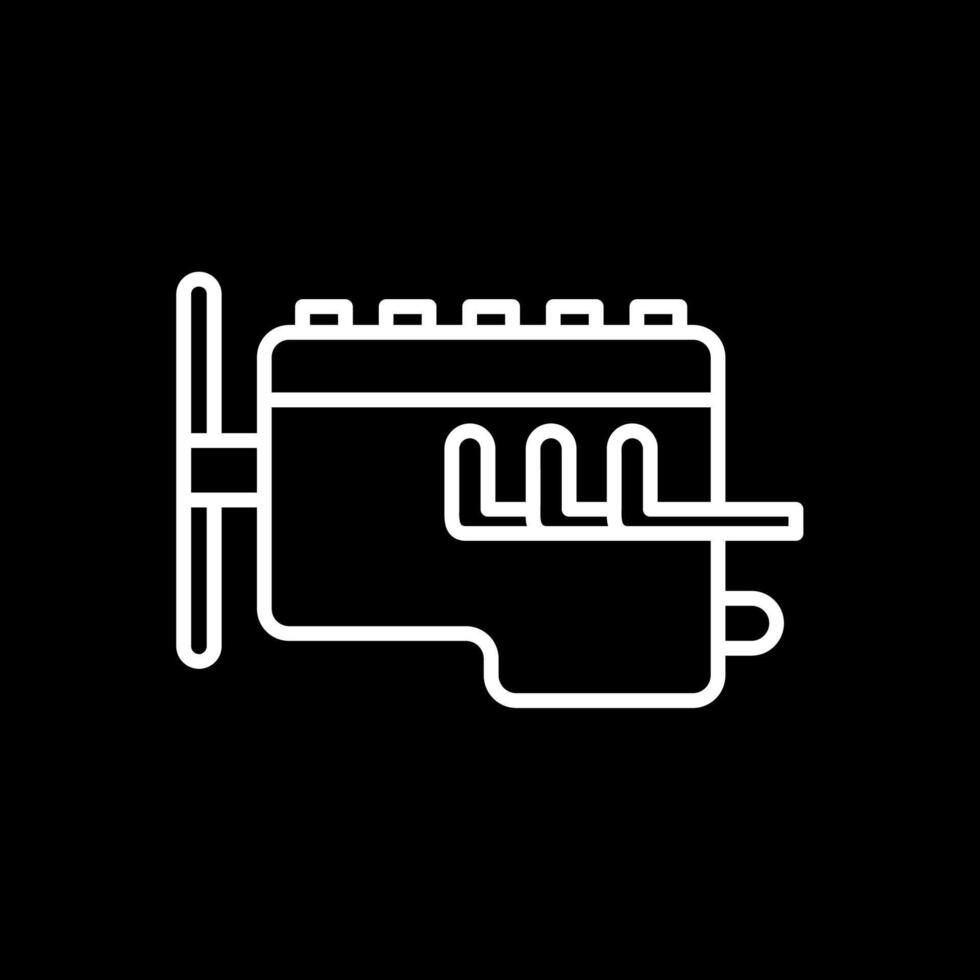 Engine Line Inverted Icon Design vector