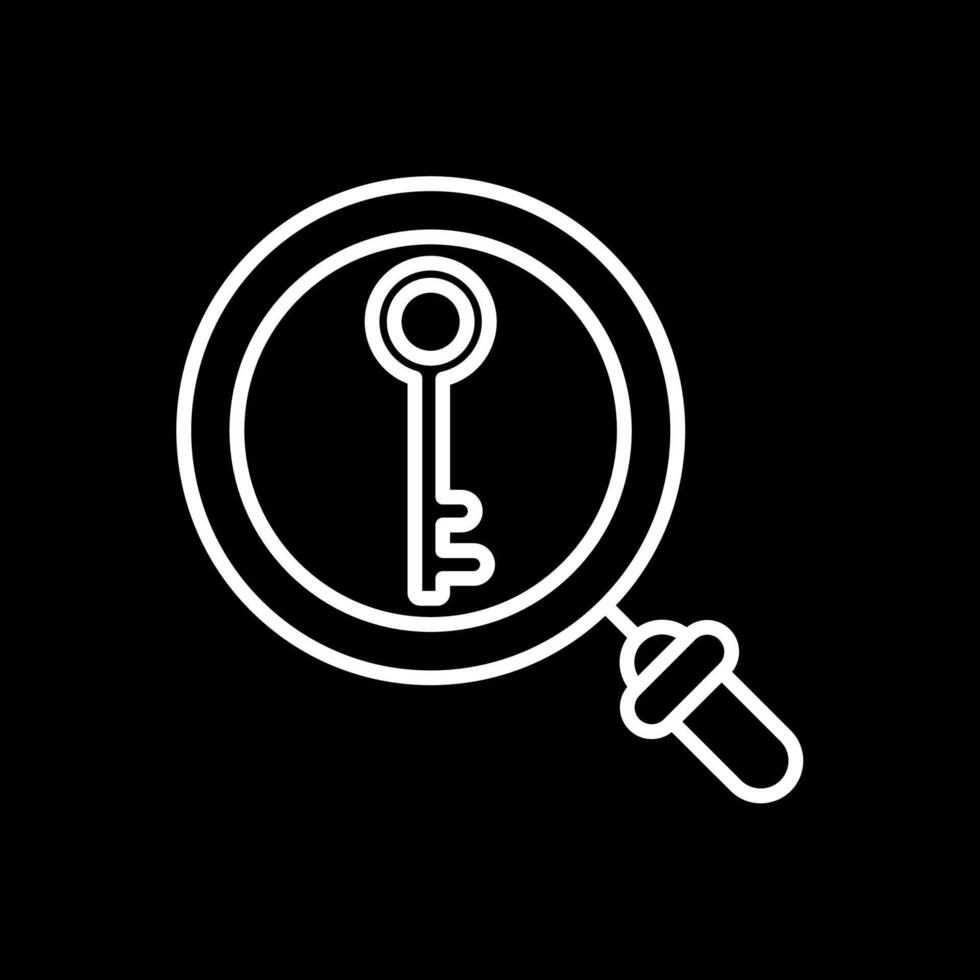 Key Line Inverted Icon Design vector