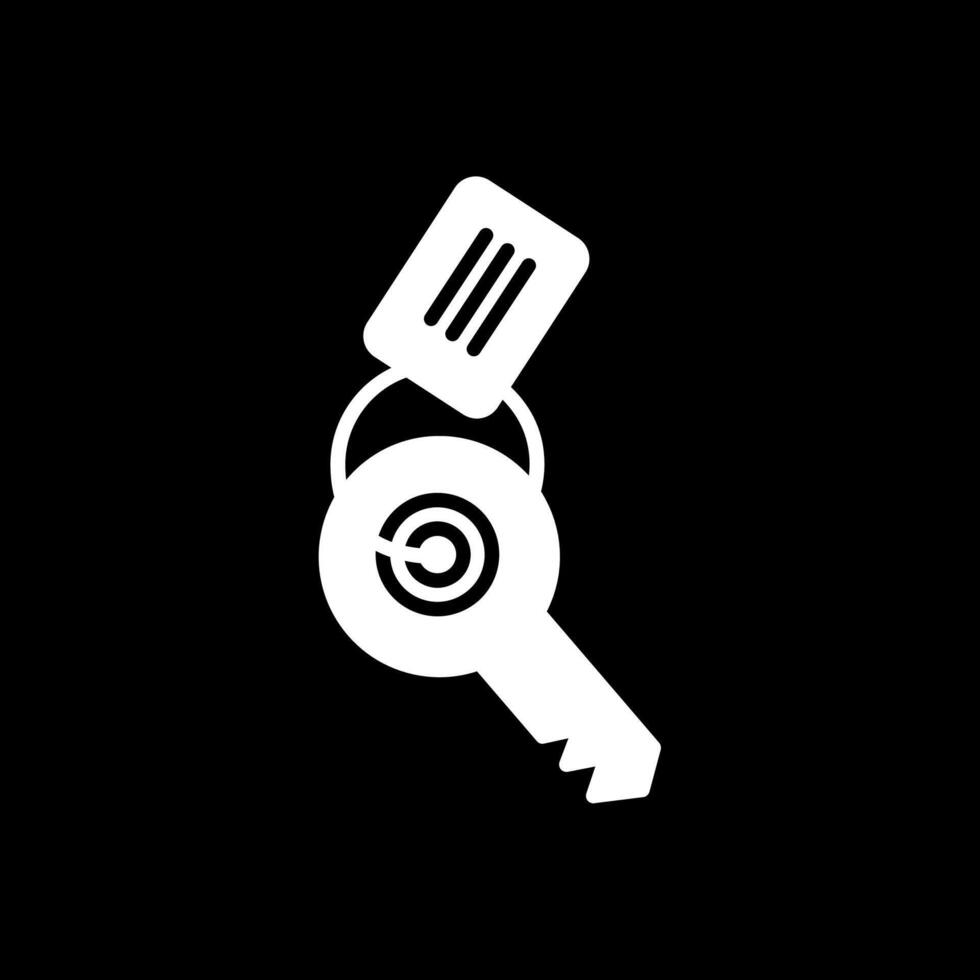 Keychain Glyph Inverted Icon Design vector