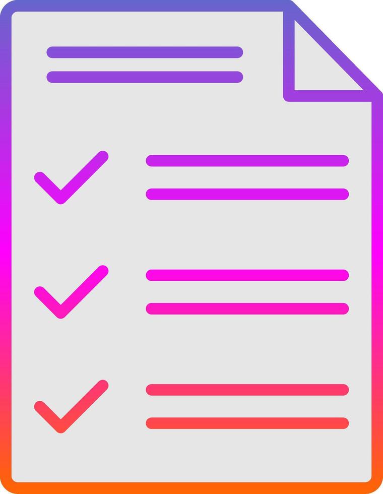 Customs Declaration Line Gradient Icon Design vector